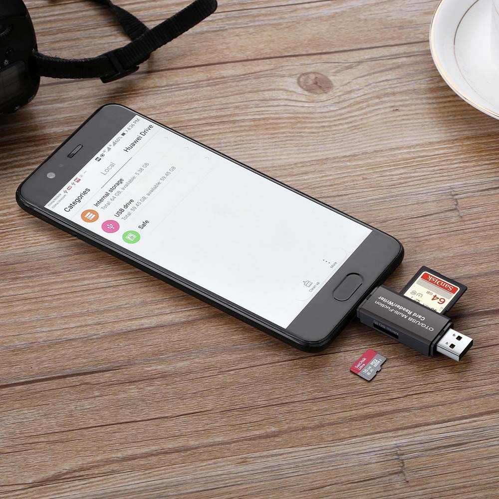Đầu Đọc Thẻ Nhớ Micro USB/SD/TF/USB 4 Trong 1 Cho Điện Thoại Android/Máy Tính Bảng PC Xiaomi Huawei