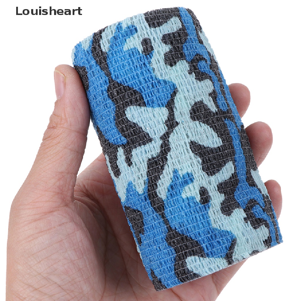 Louisheart 1Pc Outdoor Camo Gun Hunting Camping Camouflage Stealth Duct Tape Wrap 10cm*4.5m TFG