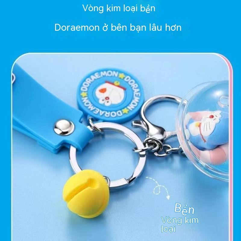 Móc chìa khóa Doraemon sáng tạo cặp đôi dễ thương mặt dây cặp học sinh mặt dây quà tặng trôi dạt giá trị cao