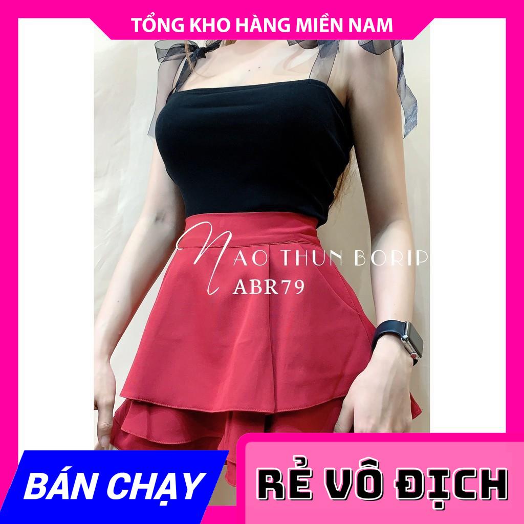 ÁO THUN BORIP THẮT NƠ VAI - ÁO ỐNG THẮT NƠ ABR79 ⚡100% ẢNH THẬT⚡ CHUYÊN SỈ - GIÁ TỐT