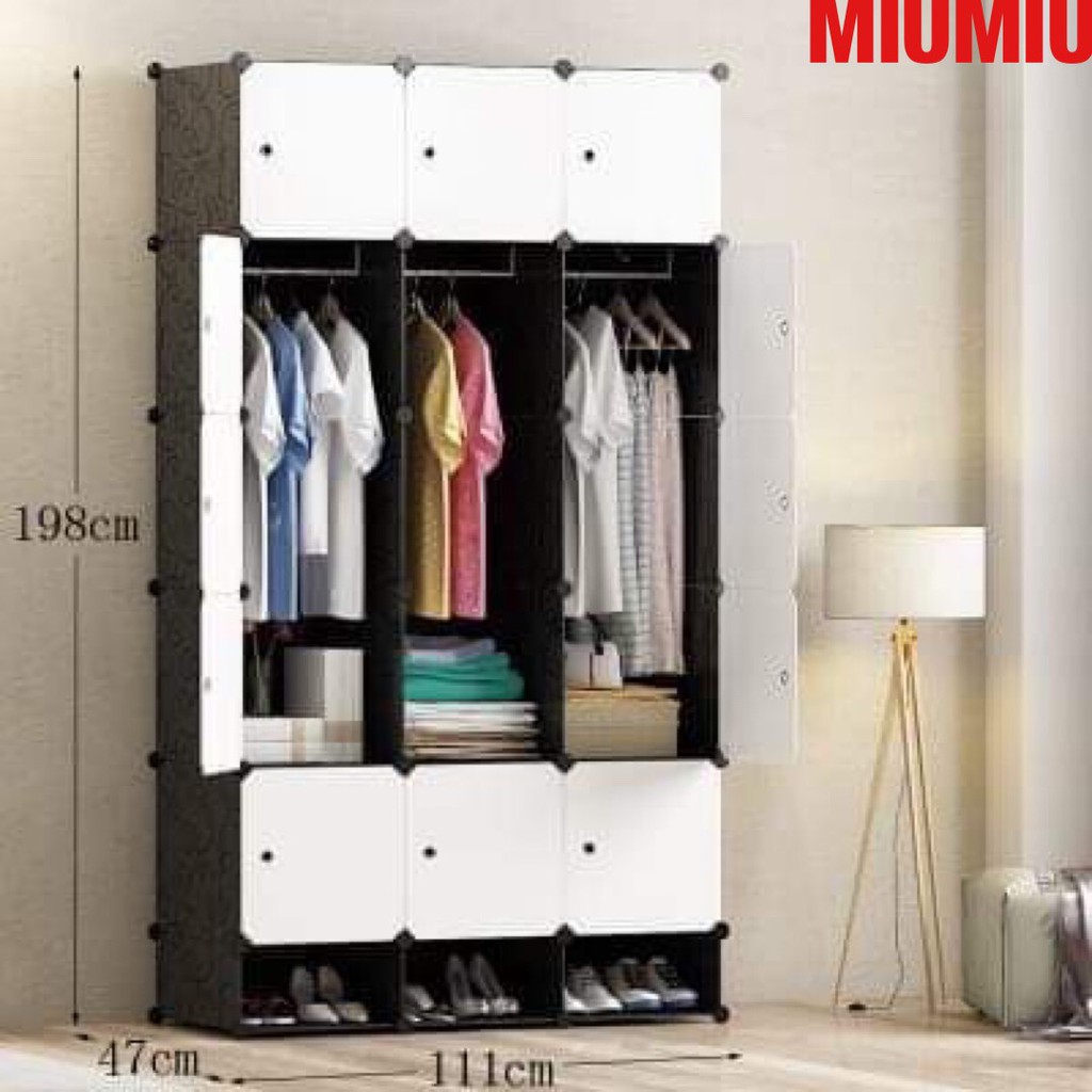 Tủ nhựa ghép 15 Ngăn và 3 Ngăn giày Đa dạng màu sắc
