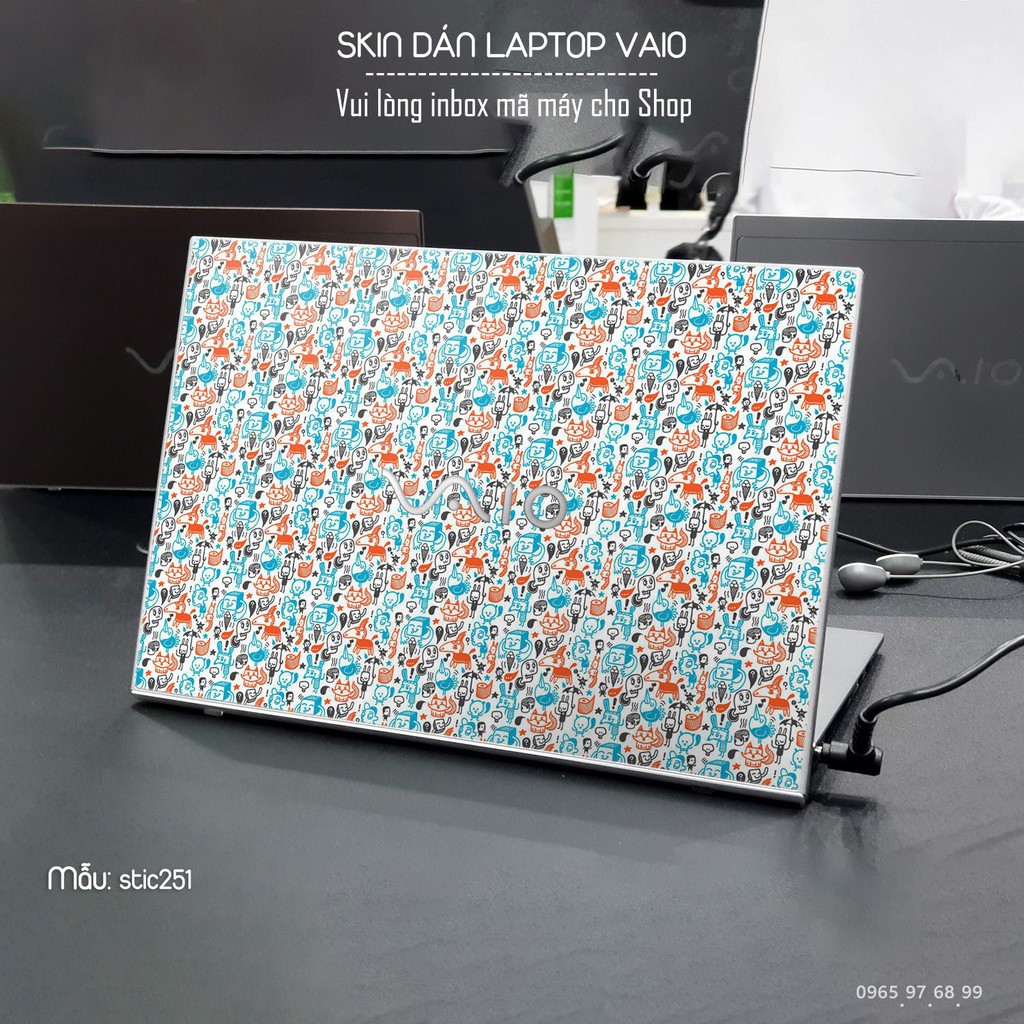 Skin dán Laptop Sony Vaio in hình hoạt hình animal - stic251 (inbox mã máy cho Shop)