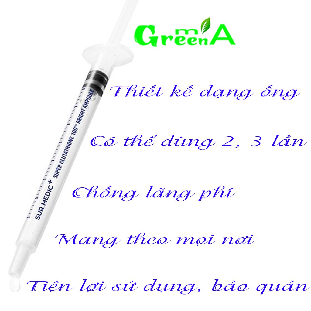 Tinh Chất Truyền Trắng Sur. Medic+ [1 ỐNG] Super Glutathione 100 Bright Ampoule Serum Dưỡng Trắng [CHÍNH HÃNG NHẬP KHẨU] | BigBuy360 - bigbuy360.vn