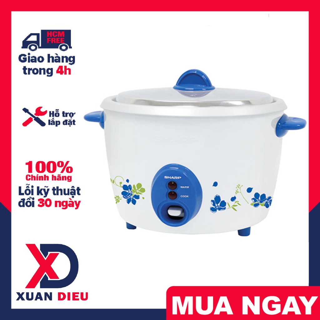 Nồi cơm điện nắp rời Sharp 2.8 lít KSH-D28V , Lòng nồi Nhôm không chống dính, (màu ngẫu nhiên)