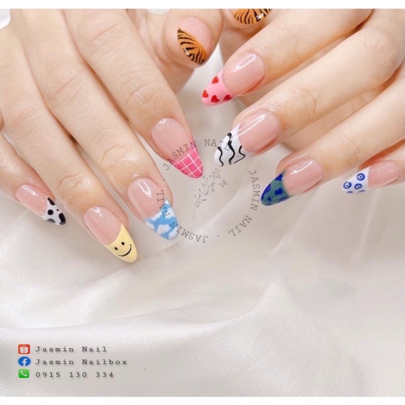 NAIL BOX Nailbox móng úp thiết kế sẵn - móng giả kèm keo dũa