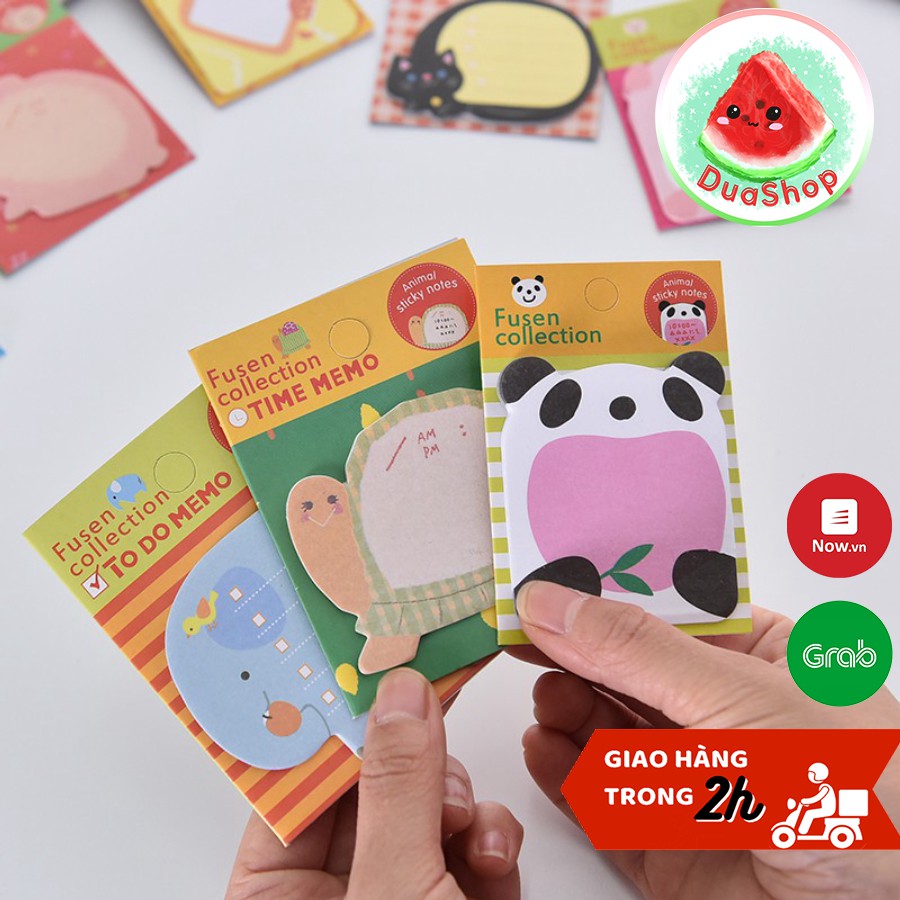 Giấy Note Động Vật Xinh Xắn (20 tờ) - Giấy Note Sticky Trang Trí Sổ/ Góc Học Tập 🍉Duashop🍉