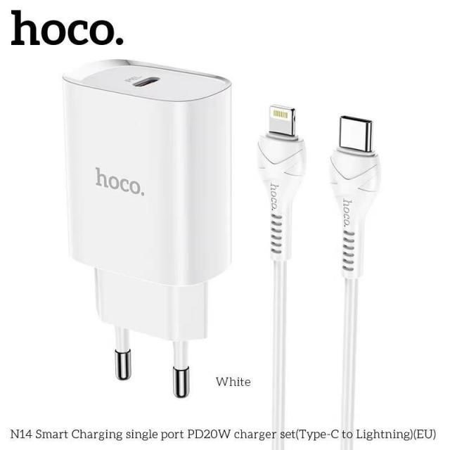 Củ và dây sạc 20W Lightning Hoco N14 dùng cho iphone