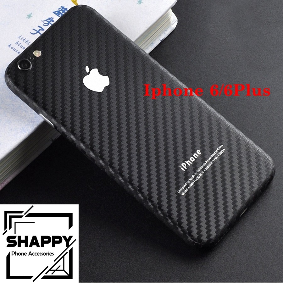 Skin Dán Cacbon Trắng Đen Full Viền IPhone 6/6S/6Plus/6SPlus/7/7Plus [Shappy Shop]