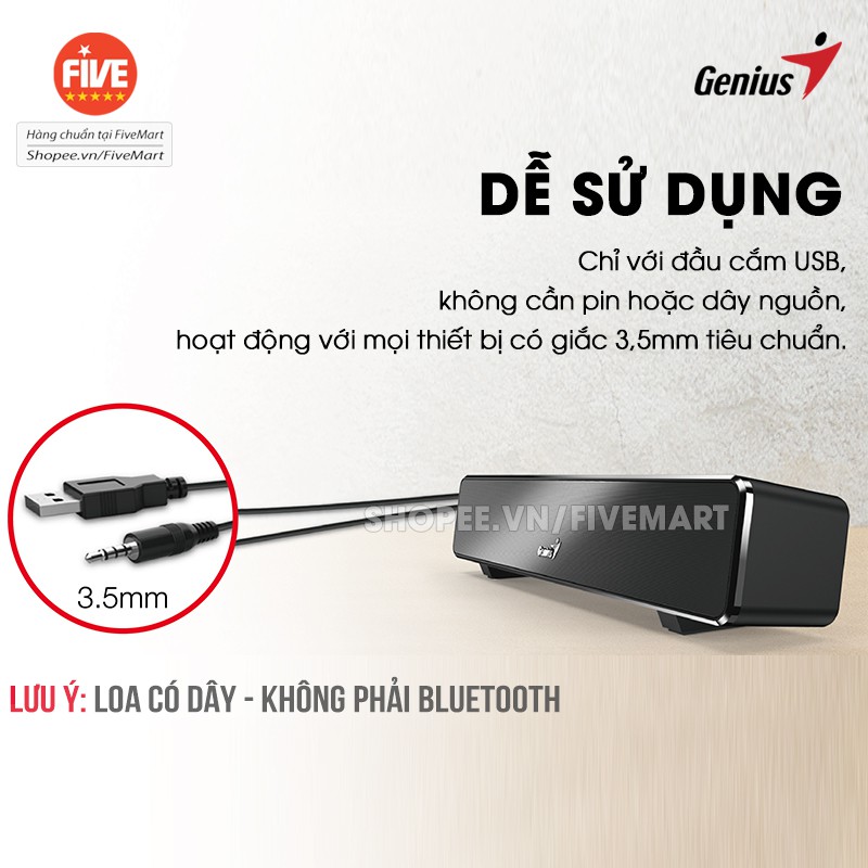 [Mã ELHACE giảm 4% đơn 300K] Loa SoundBar 100 Âm Thanh Vòm Sống Động Phong Cách Rạp Phim, Fullbox, Chính Hãng GENIUS