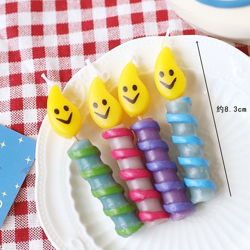 Nến Mặt Cười Ngọn Lửa Ngôi Sao Đủ Màu Sắc Trang Trí Bánh Kem - Yori Party
