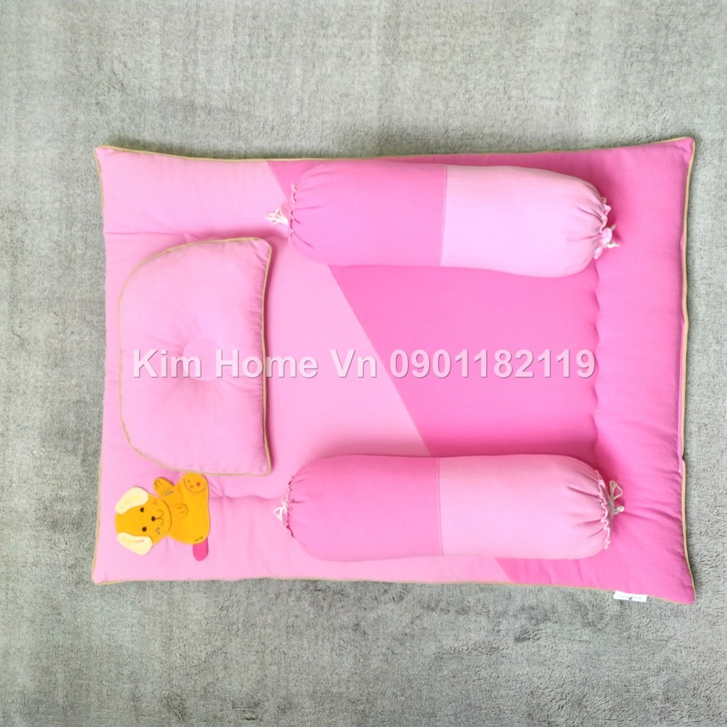 Set nệm gối sơ sinh kim home(Cho em bé từ 0-2 tuổi)