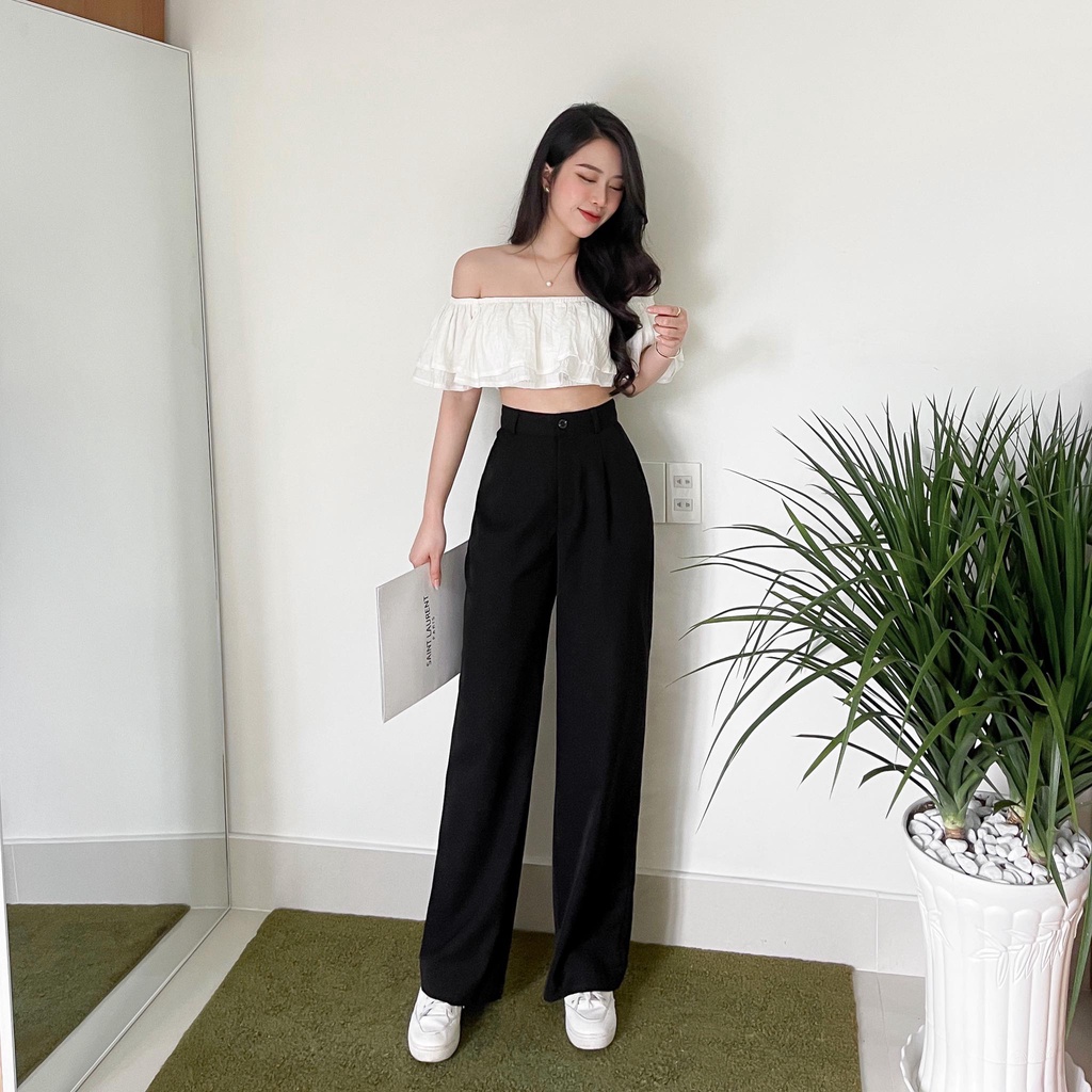 QUẦN TÂY SUÔNG XẾP LY ZAREEN TRS17 ĐEN