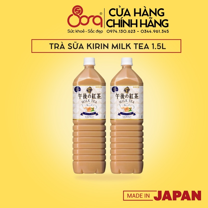 Trà sữa kirin milk tea Nhật Bản vị ngọt dịu nhẹ thơm ngon chai to 1.5L