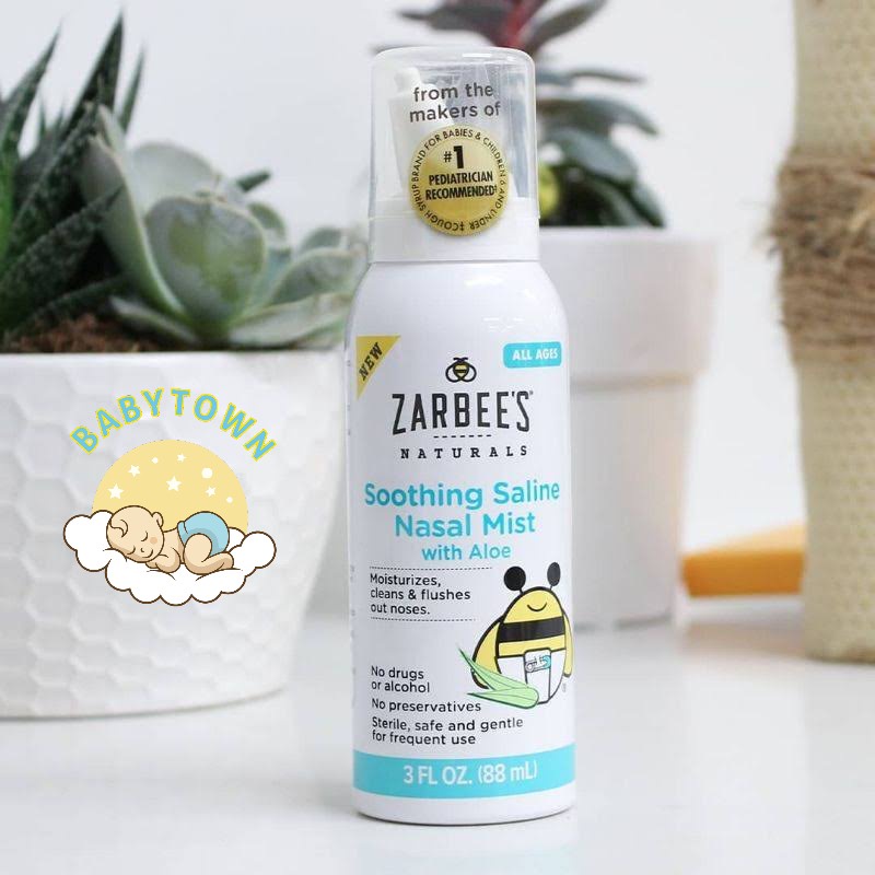 Xịt mũi lô hội , vitamin C Zarbee Mỹ 88ml cho bé