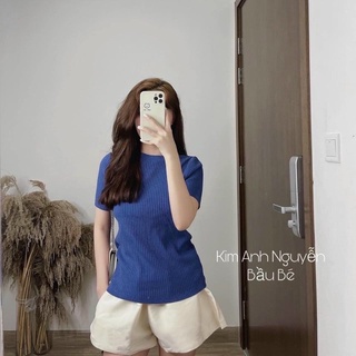 Áo Len Đũa Chất Mềm Mịn- Áo len nữ tay cộc, dáng basic đủ màu