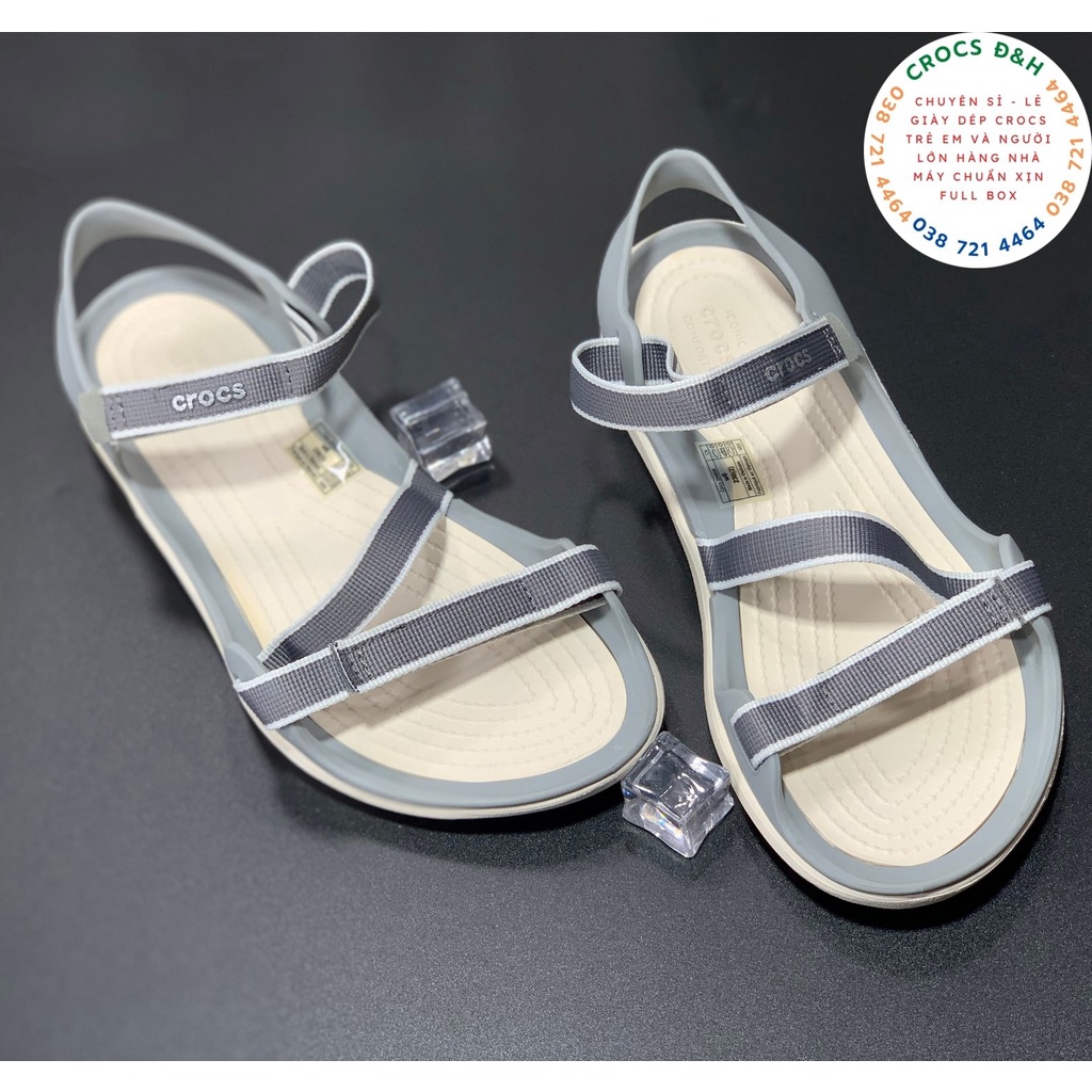 Giày dép crocs - dép sandal crocs webbing cho nữ, chống thấm nước, chống trơn trượt, chống hôi chân, hàng xuất xịn