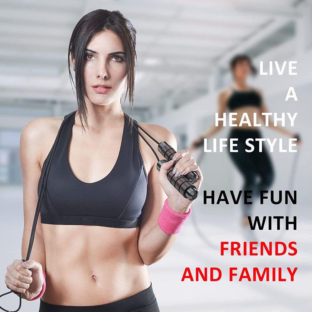 Dây Nhảy 3 Vòng Bi Có Thể Điều Chỉnh Hỗ Trợ Luyện Tập Thể Hình