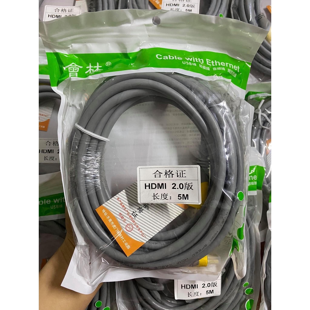 HDMI 4K Xám TTròn Chuẩn 2.0 Dài 1.5m 3m 5m lõi đồng HDTV 4K