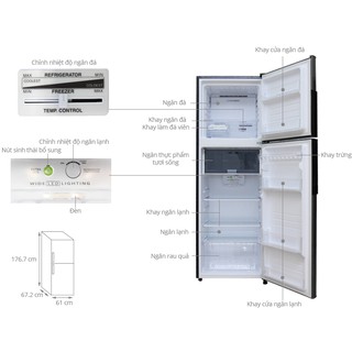 Tủ Lạnh Sharp Inverter 314 Lít SJ-X316E-DS