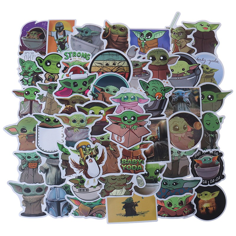 Set 50 Sticker Dán Trang Trí Hình Nhân Vật Hoạt Hình Ngộ Nghĩnh