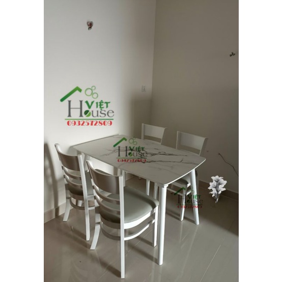 Bộ Bàn ăn giả đá 4 ghế hiện đại