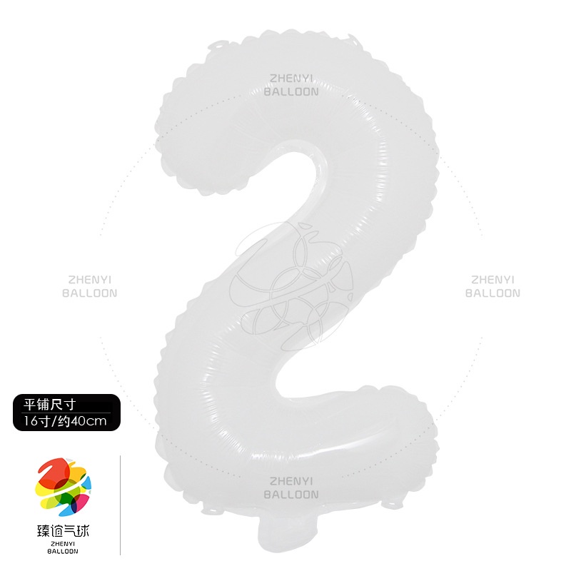 Bong Bóng Lõi Nhôm Hình Chữ Số 16 inch   Trang Trí Tiệc Sinh Nhật Bé
