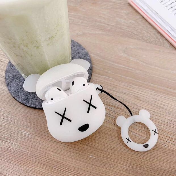 Vỏ bảo vệ hộp đựng tai nghe hình gấu đáng yêu cao cấp cho airpods 1