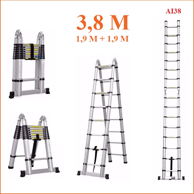 NIKITA - THANG NHÔM RÚT CHỮ A (1,9M + 1,9M) - AI38