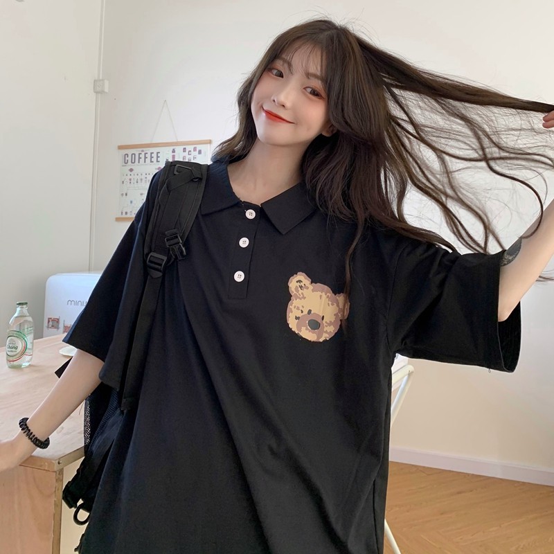 Áo Polo dáng rộng dưới 75kg tabi store - Gấu PL208 - PL207 | BigBuy360 - bigbuy360.vn