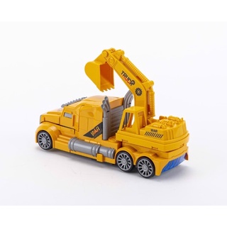 Xe công trình biến hình robot - Xe biến hình robot AK-929A: Có đèn, nhạc
