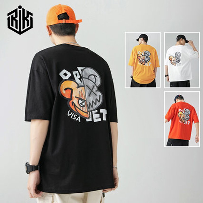 Áo thun Unisex RIK tay lỡ nam nữ Oversize phông form rộng ATL142