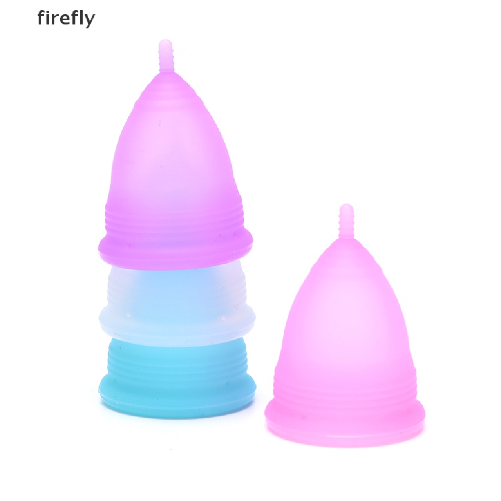 Set 2 Cốc Nguyệt San Bằng Silicon Mềm Kích Thước Lớn Và Nhỏ Có Thể Tái Sử Dụng