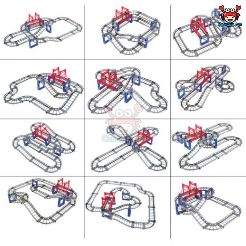 Bộ lắp ráp đường đua ô tô sáng tạo cho bé (Đồ chơi trẻ em lắp ghép đường ray ô tô phát triển tư duy)