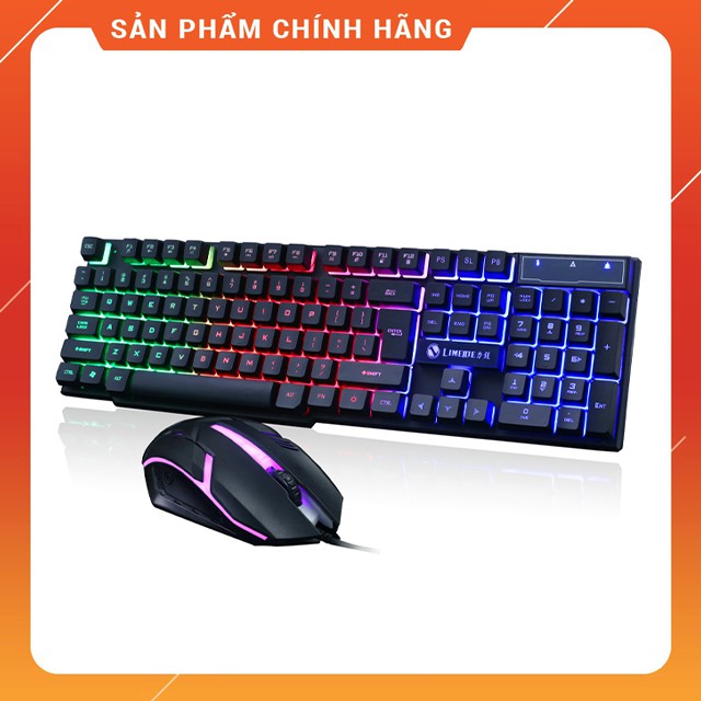 Bộ Bàn Phím Giả Cơ Gaming Kèm Chuột Chơi Game LIMEIDE GTX300 Đèn Led Cho Máy Tính Để Bàn PC Laptop