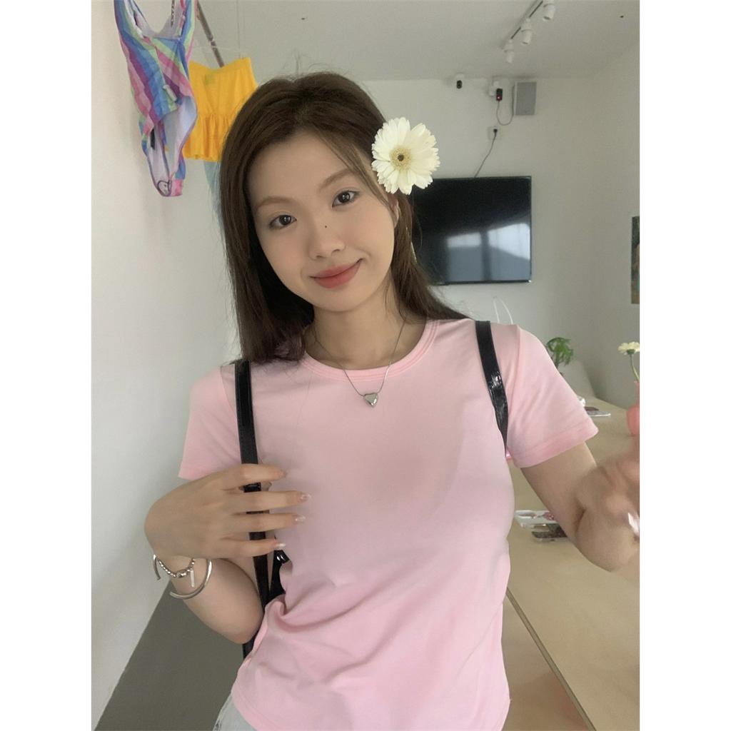 Áo Thun Nữ Ngắn Tay Cổ Tròn