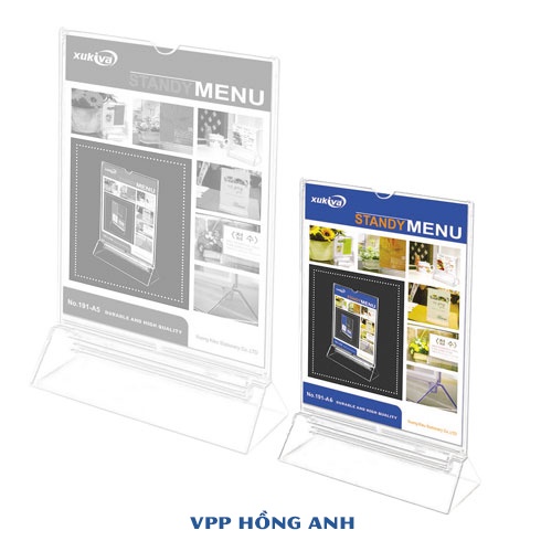 Khung thực đơn / Menu Mica A6 khổ đứng Xukiva No.191-A6