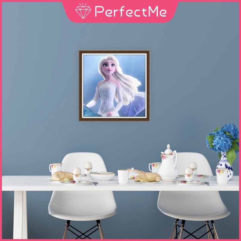 Bộ tranh đính đá 5D tự làm 30x30cm hình công chúa Elsa trong Frozen