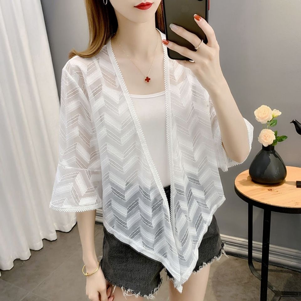 Áo Khoác Cardigan Mỏng Chống Nắng Kèm Đầm Hai Dây Thời Trang Mùa Hè Hàng Mới Dành Cho Bạn Nữ