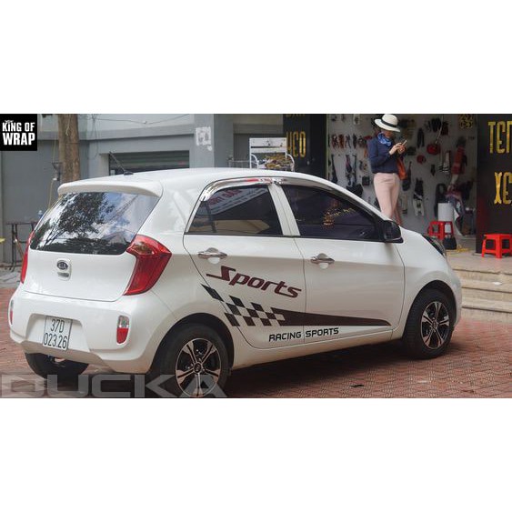 Decal tem sườn xe KIA morning - Decal cao cấp chính hãng 3 lớp