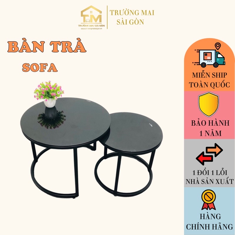 bàn sofa hiện đại giá rẻ mẫu in hoa văn vân đá cẩm thạch Trường Mai Sài Gòn