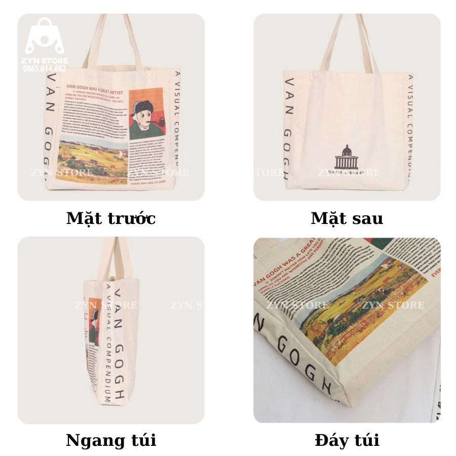 Túi tote 🎒FREESHIP🎒túi vải tote canvas phong cách vintage mẫu mới nhất 2020