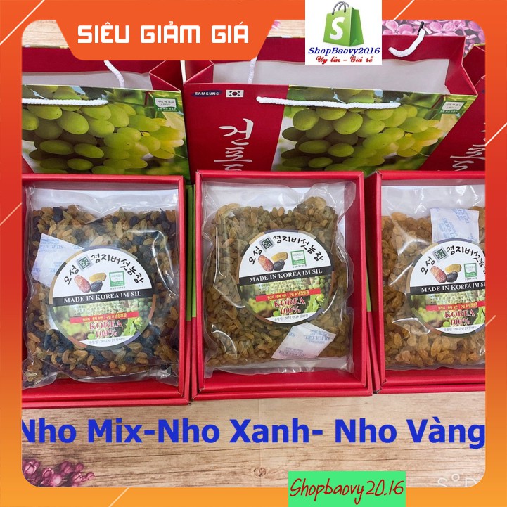 [SIÊU VIP] Nho khô Hàn Quốc hộp 1kg L1, nho khô Mix 3 mầu - Quà biếu Sang trong lịch sự | BigBuy360 - bigbuy360.vn
