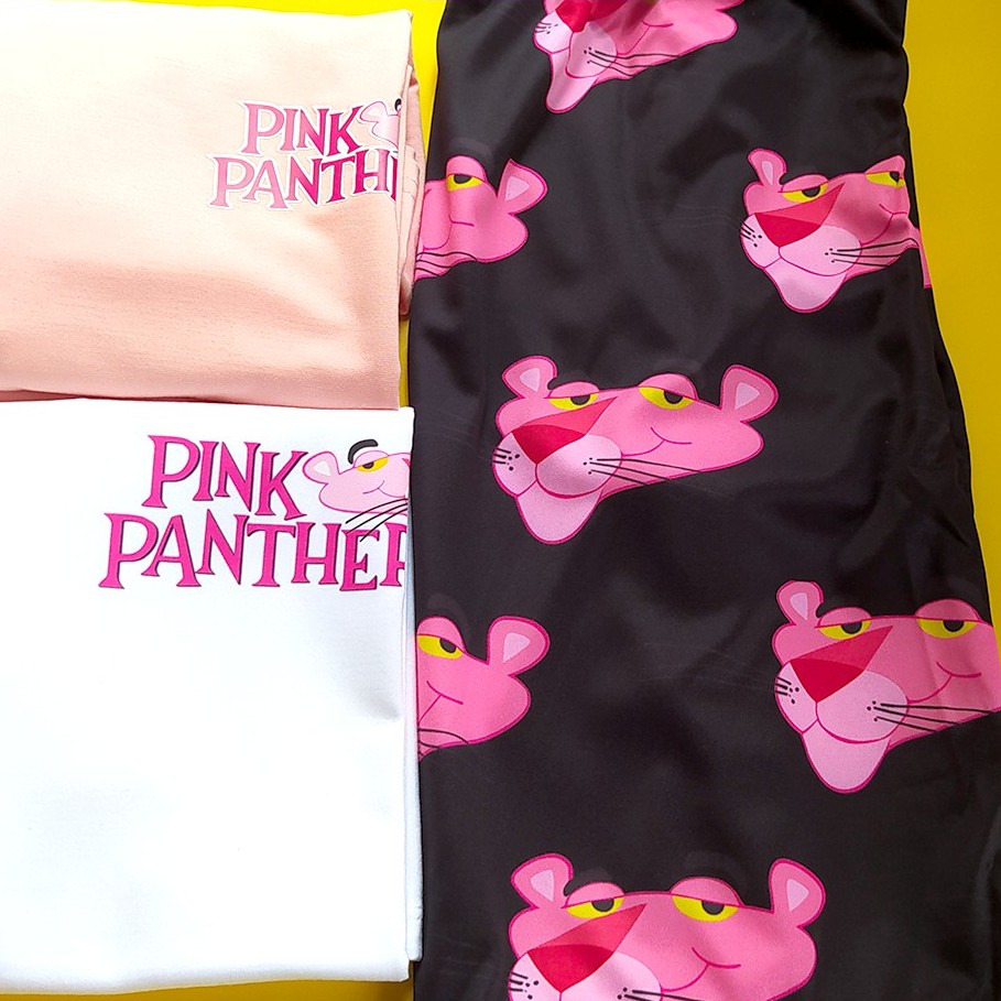 Bộ quần áo thun nam nữ unisex hoạt hình báo hồng The Pink Panther