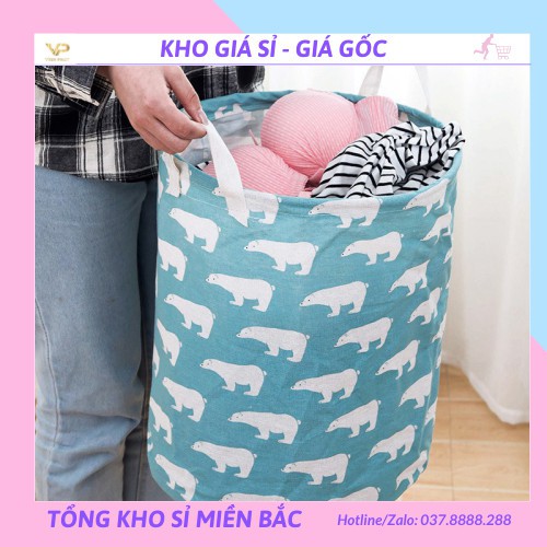 [❌GIÁ SỈ❌] Giỏ vải đựng đồ đa năng, sọt vải để quần áo vải bố chống thấm 88088