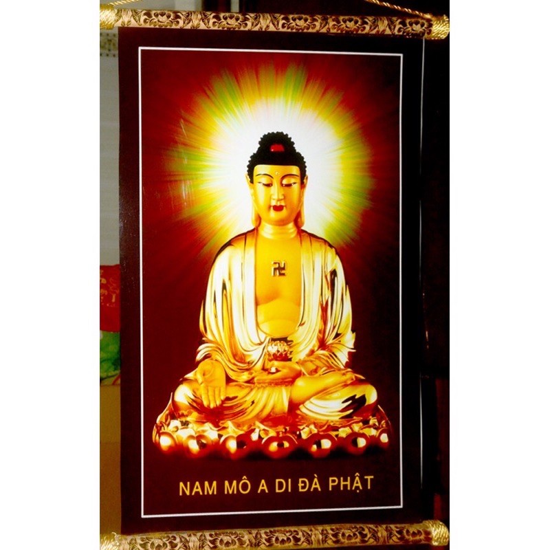 Tranh Đức Phật a di đà treo tường khổ 46x62