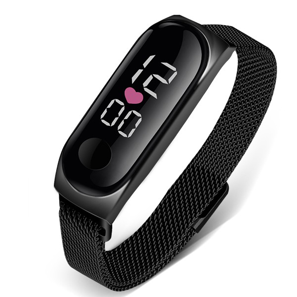 Đồng hồ SKMEI kĩ thuật số có đèn LED chống thấm nước bằng thép không gỉ thời trang cho nam nữ