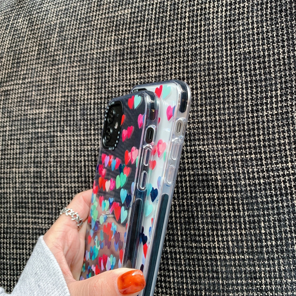 Ốp Điện Thoại Tpu Mềm Hình Bong Bóng Và Trái Tim Nhiều Màu Sắc Cho Iphone 12 Pro Max 11 Pro Max Se X Xr Xs Max 7 8 Plus