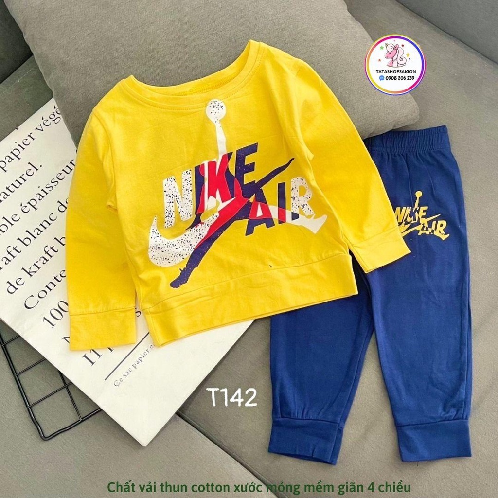 20 đến 36kg - Bộ dài tay bé trai size đại thu đông mặc ngủ thun cotton mềm mỏng T142
