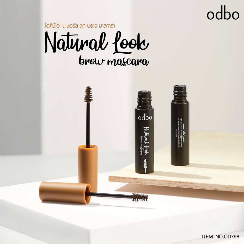 Mascara Chân Mày Odbo Natural Look Tông Nâu Đen - Mascara Chân Mày Tông Nâu Đen OD798 No.03