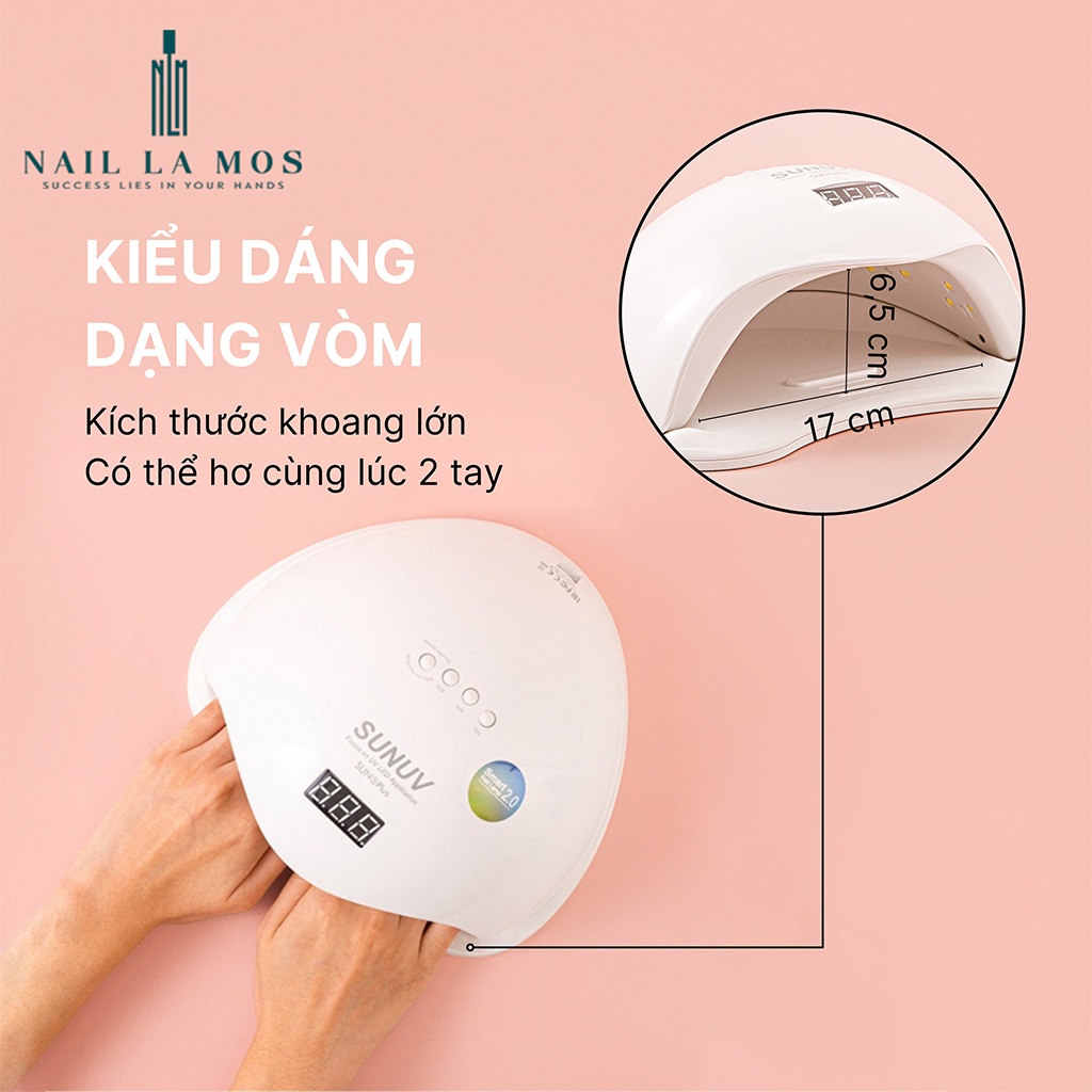 Máy hơ gel Sun 5 Plus 48W 36 bóng đèn - Hàng chính hãng công ty Sun UV/LED - bảo hành 1 năm